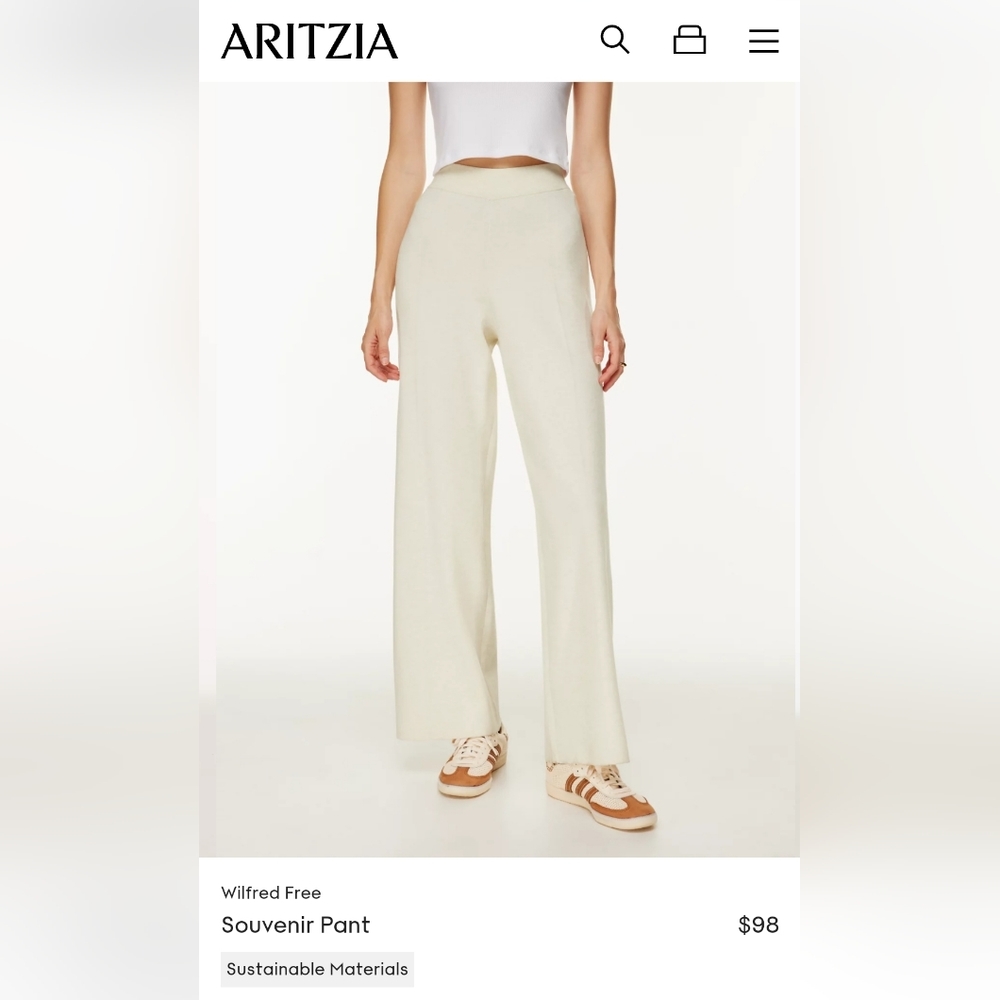Aritzia Wilfred Free Souvenir Pant - Cream